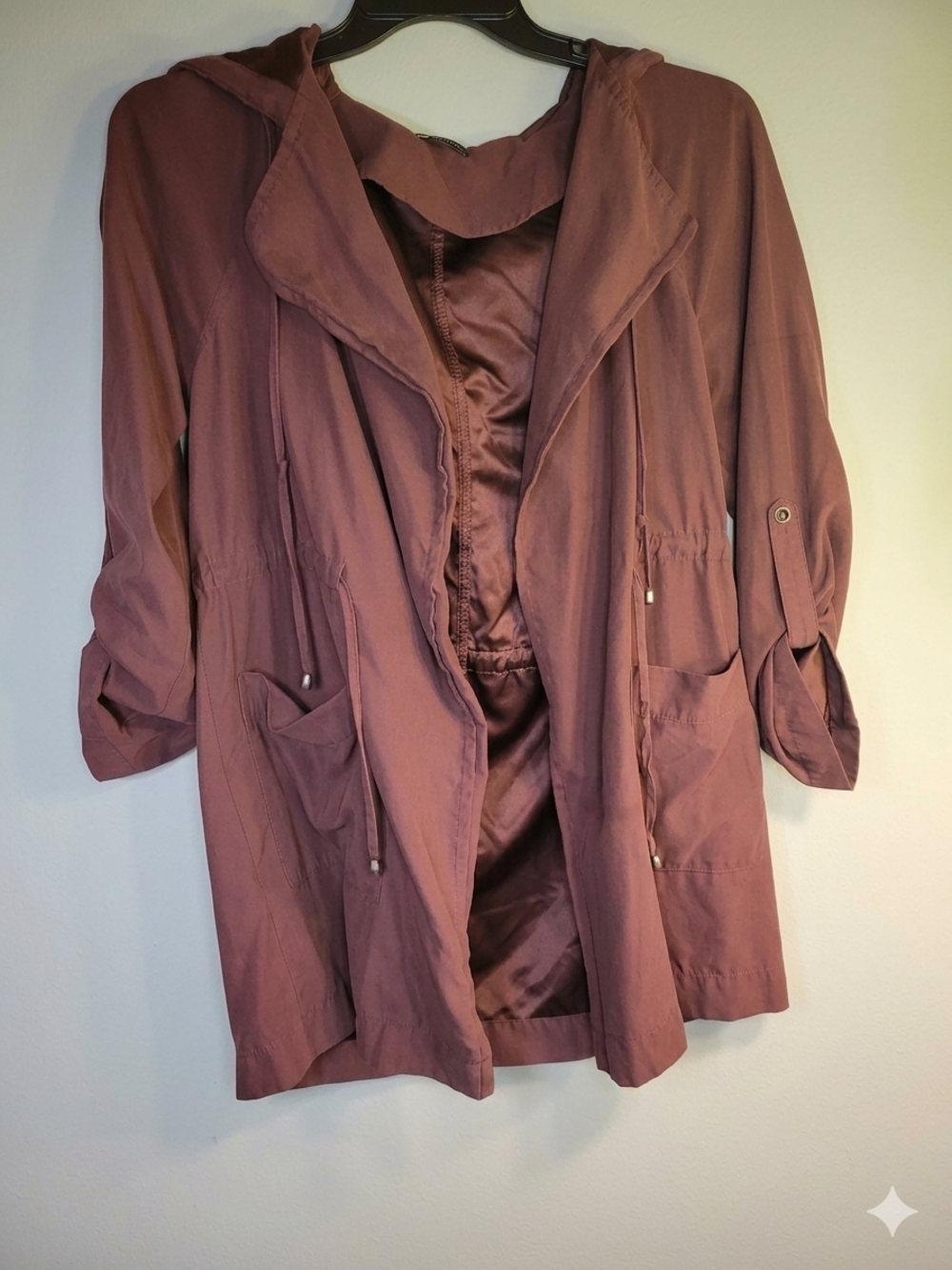 Staccato Mauve Hooded Utility Jacket